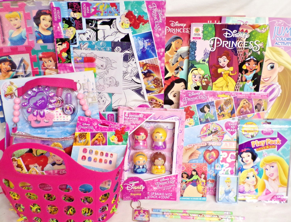 NEW PRINCESS DISNEY CHRISTMAS TOY gift basket TOYS PLAY SET BIRTHDAY PURSE