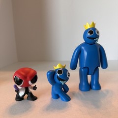 Rainbow Friends Phatmojo Figures Lot Of 5 Blue Cyan Red