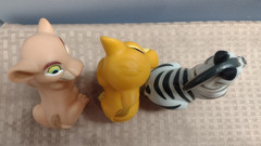 5 Vintage Plastic Rubber Squeak Squeeze Toy Lion King characters, Disney 90’s