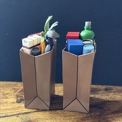 2 Bags Of Groceries 3” Miniatures Dioramas /Dollhouse (NECA TMNT Haulathon 2024)