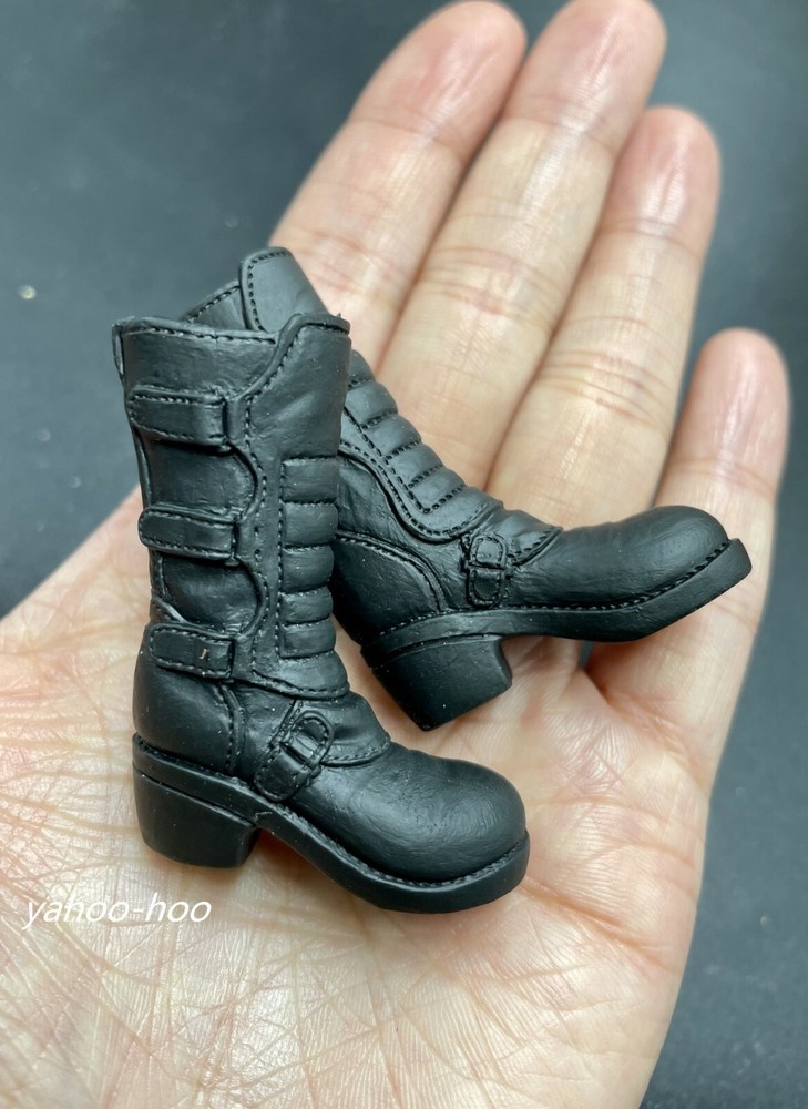 KUMIK FS-14 1/6 scale Black Boots HOLLOW for 12” Female Action Figure Doll