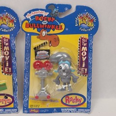 Rocky and Bullwinkle Micro Bend-Ems Boris & Rocky Toy Figure Lot Just Toys 2000