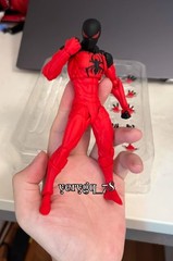 In US! MESS TOYS Symbiote Spider-Man Action Figure Black Red Model Boy Toys Gift