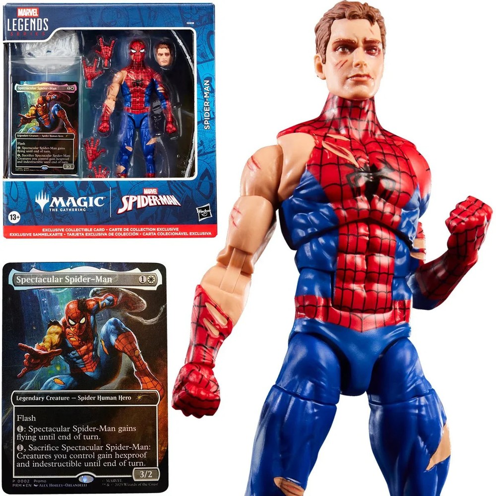 Spider-Man Marvel Legends Magic: The Gathering Battle-Damaged Spider-Man 6-Inch