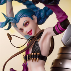League of Legends LOL 1/7 Jinx Statue PVC Figure Model LED Base Collectible Gift