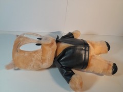 Vintage Looney Tunes Porky Pig Plush Biker Jacket ACE 1997 Warner Bros Used Pics