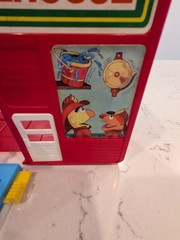 Vintage 1983 Sesame Street Firehouse Playset Fire Truck Figure Ramp