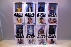 HASBRO STAR WARS 8pc LOT 5.5 IN DELUXE ACTION FIGURES C-3PO HAN LUKE CHILD + NEW