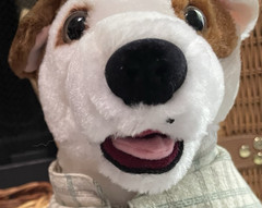VTG Wishbone Sherlock Holmes Plush Dog 1996 Big Feasts! Jack Russell Terrier PBS
