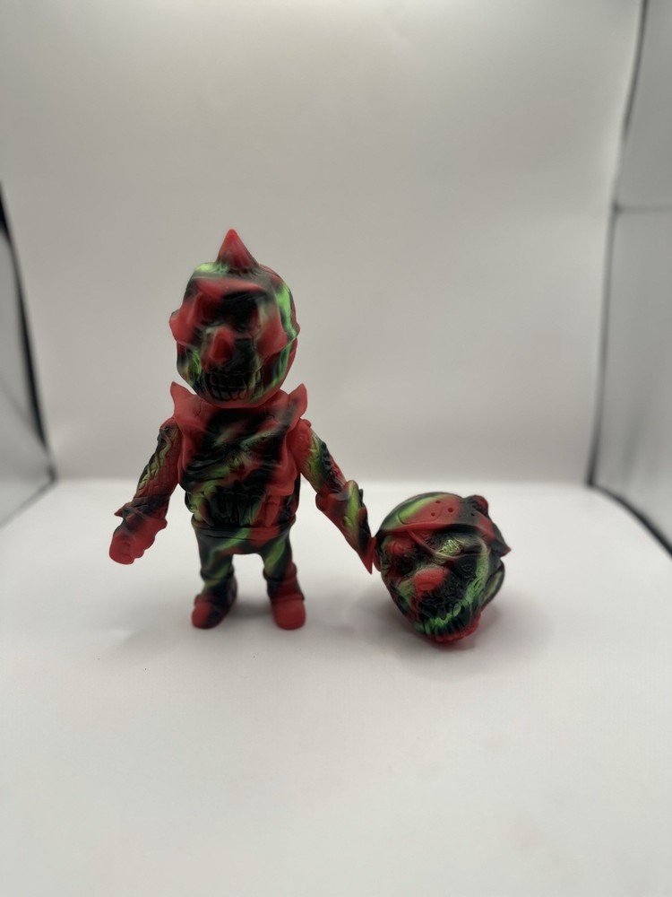 Mishka Glow in Dark Bootleg Kaiju Red Green Sofubi Soft Vinyl Figure Rare Color!