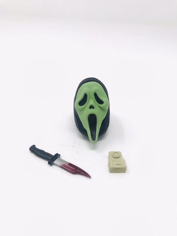 SCREAM GHOSTFACE GLOW-IN-THE-DARK MASK ACTION FIGURE HEAD & KNIFE NECA ULTIMATE