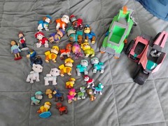 Lot Of Paw Patrol Toys And 2 Vehicles