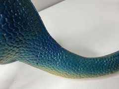 JARU Pachycephalosaurus Dinosaur Figure Blue Green Rubber Vinyl 8” #1083 Toy