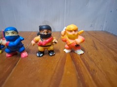 Vintage 1986 Soma Ninja Mini PVC Figures Lot of 4 Clean 3cm Tall