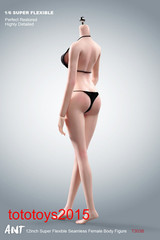 STOCK 1:6 Flexible Female Seamless Pale Skin Figure Body Hand shape+Bikini Set