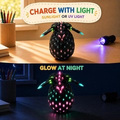 3D Printed Dragon Eggs with Wings Rainbow Glow in The Dark Cool, Articulated …