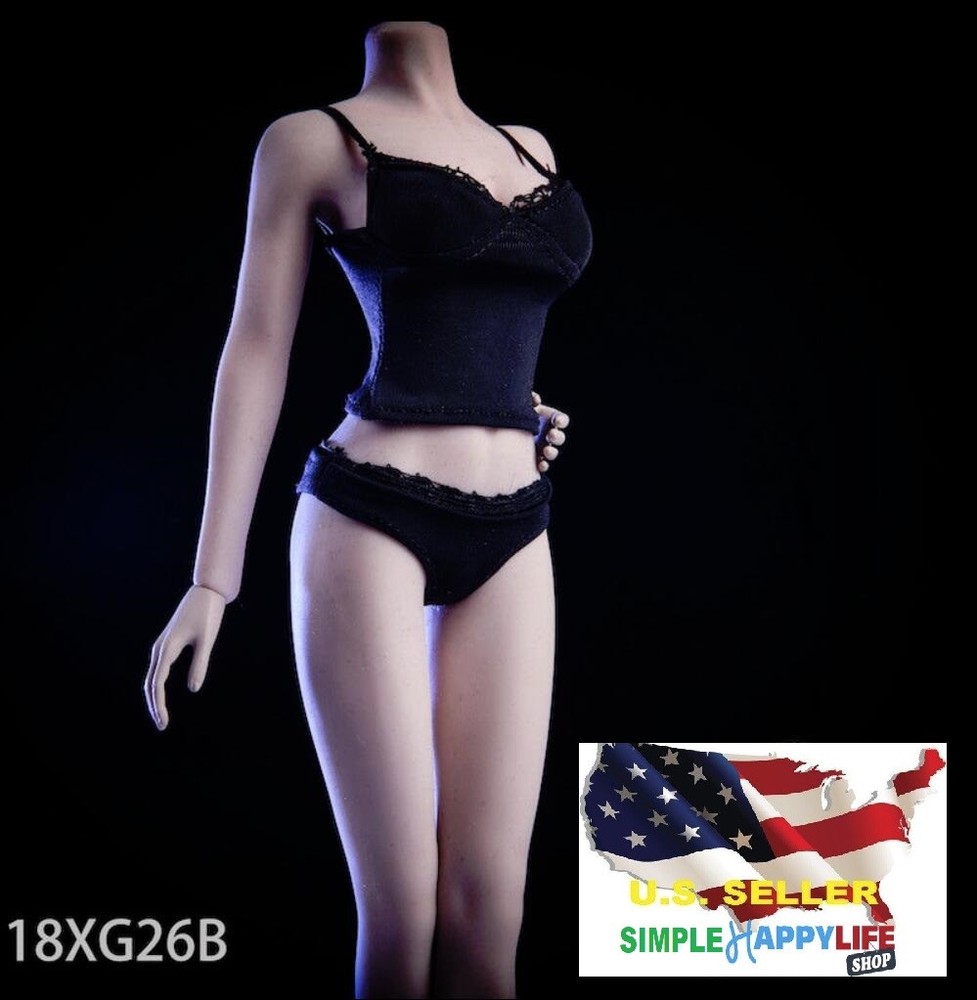 1/6 Female BLACK Tank top Panties underwear set for Kumik PHICEN hot toys ❶USA❶