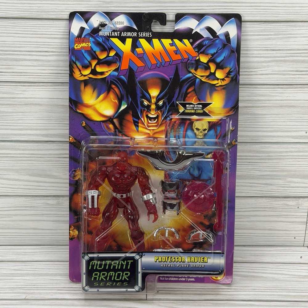 Toy Biz 1996 Marvel X-Men Mutant Armor Professor Xavier with trading Card New