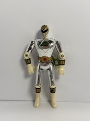 Vintage Mighty Morphin Power Rangers Silver Chrome Ranger Action Figure 1995