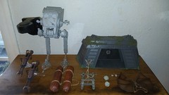 Star Wars Endor Playsets Lot bunker at-st speeder bikes catapult glider