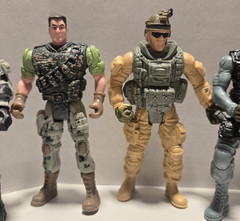 Military Action Figures Army Marine Chap Mei Lanard Mixed Lot (10) Loose w/ Wear