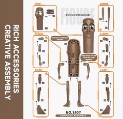 Funny Brain Rot Tung Tung Action Figure With Accessories – Buildable