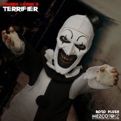Mezco Designer Series Terrifier Art The Clown 18″ Roto Jumbo Plush Doll Horror