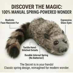 Spring Animals Raccoon Plush Magic Tricks Spring Animal Realistic Moving Magic