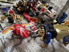 Power Rangers Megazord Lot HUGE Tigerzoid Thunderzoid Helmets Swords