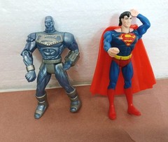 Vintage Superman Man of Steel Lot of 2 DC Comics Kenner Super Hero Toys