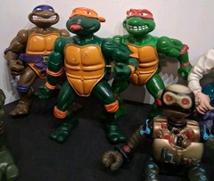 Vintage TMNT Mixed Lot of 11 Playmates 1990s Baxter Fugitoid Rat King & MORE! *G