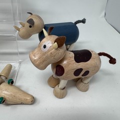 Animalz Wooden Bendable Animal Figures Lot Elephant More Set of 13