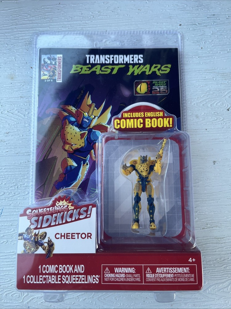 Transformers: Squeezelings Sidekicks Cheetor Beast Wars Comic Included