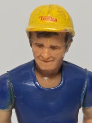 Vtg Tonka Adventure People Construction Worker Blue Shirt & Pants Figure (T2)