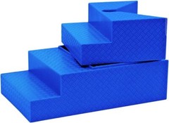 Deluxe Blue Breakable Ring Stairs For WWE & AEW Wrestling Action Figure Rings