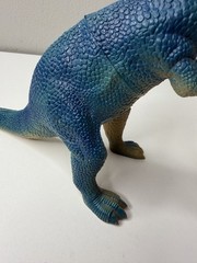 JARU Pachycephalosaurus Dinosaur Figure Blue Green Rubber Vinyl 8” #1083 Toy