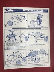 GI Joe 1988 100% Complete Mean Dog Vehicle W/ Figure, Card, Blue Print Manual!