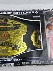 WWE Batista & Rey Mysterio Tag Team Championship Belt Figure Set New -torn pack