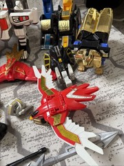 Power Rangers Megazord Lot HUGE Tigerzoid Thunderzoid Helmets Swords