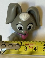 Mattel Barbie Pet Bunny Rabbit Gray and White with Pink Bow