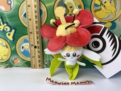 Pokemon Plush FLABEBE Red Flower Bloom Key Chain Pokedoll stuffed Figure clip