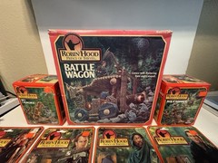 Kenner Robin Hood Battle Wagon Net Launcher Bola Bomber Figures Sealed! Lot (A)