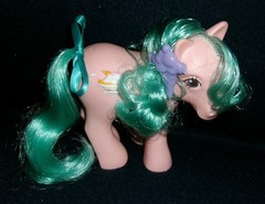 My Little Pony Vintage Sundae Best Banana Surprise #7 NEAR MINT w/ barrette G1