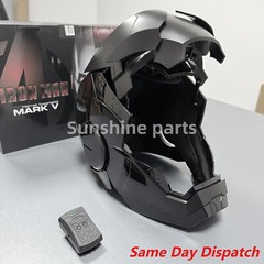Iron Man MK5 Voice-control Mask – Autoking 2025 Black Electronic Wearable Helmet