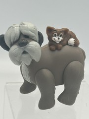 VTG 1990 Disney 101 Dalmatians Colonel Dog and Sergeant Tibbs the Cat PVC Figure