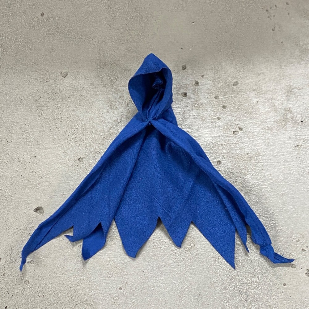 SU-MF-RAVEN: Dark Blue Wired Hooded Cape for McFarlane Raven Action Figure