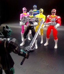 Power Rangers In Space Lightstar “Astro Rangers w/ Silver Ranger & Ecliptor”
