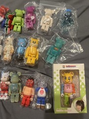 Lot Of 20 Bearbrick 100% Medicom Toy Flags Letters Anime Animals Tron Be@rbrick