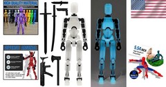 Pre-Assembled T13 Dummy Action Figure – Fully Articulated & Glow-in-Dark