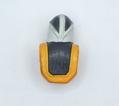 Rare Vintage 1997 1.5″ Saban Kamen Rider Figure Helmet Grey/Gold/White, Red-Eyes